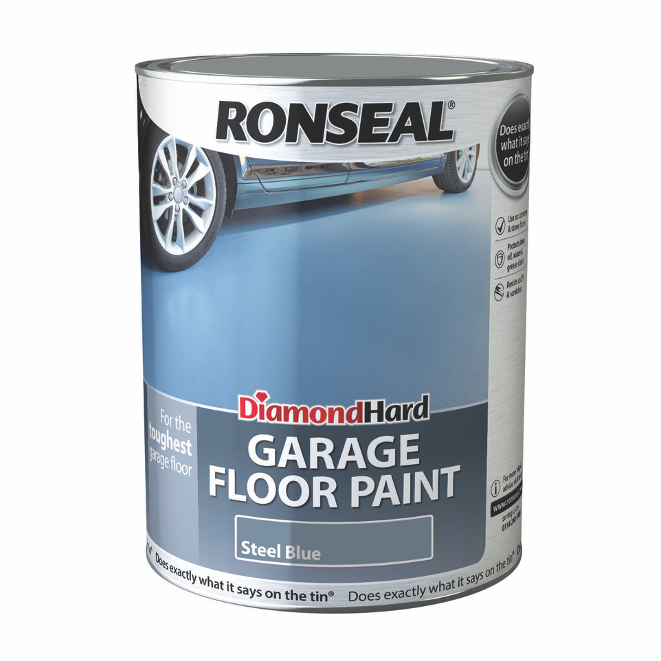 Ronseal Diamond Hard Garage Floor Paint Steel Blue 5 Litre