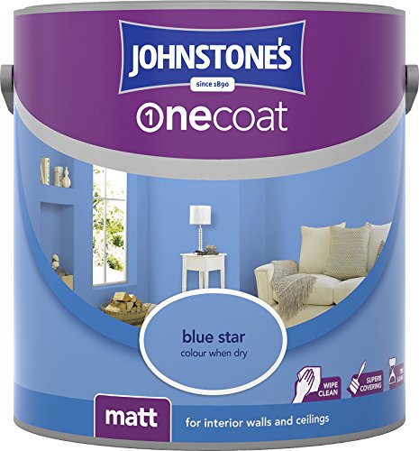 Johnstone's 304129 2.5 Litre One Coat Matt Emulsion Paint - Blue Star