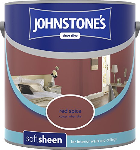 Johnstone's 304155 2.5 Litre Soft Sheen Emulsion Paint - Red Spice
