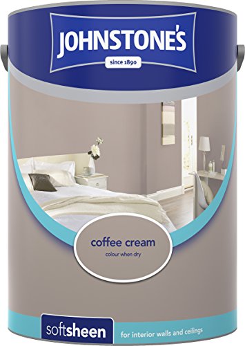 Johnstone's 304186 5 Litre Soft Sheen Emulsion Paint - Coffee Cream
