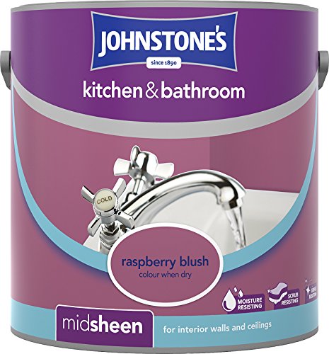 Johnstone's 307062 2.5 Litre Kitchen And Bathroom Emulsion Paint - Raspberry Blush