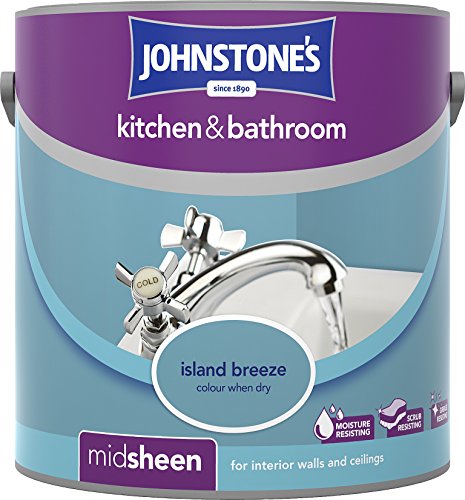 Johnstone's 307063 2.5 Litre Kitchen And Bathroom Emulsion Paint - Island Breeze