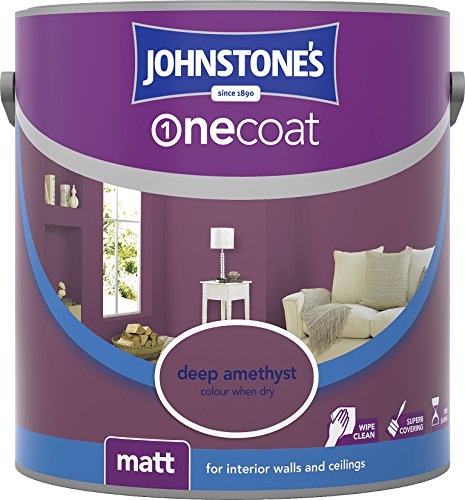Johnstone's 307081 2.5 Litre One Coat Matt Emulsion Paint - Deep Amethyst