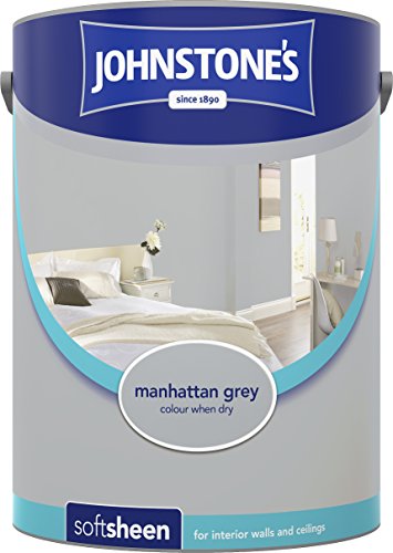 Johnstone's 307783 5 Litre Soft Sheen Emulsion Paint - Manhattan Grey