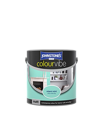 Johnstone's 307785 2.5 Litre Colour Vibe Emulsion Paint - Miami Mint