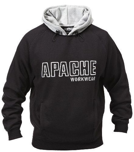 Apache Hooded Sweatshirt Black / Grey - XL (48in)