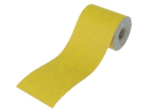 Faithfull 115mm X 50m 80g Aluminium Oxide Paper Roll - Yellow