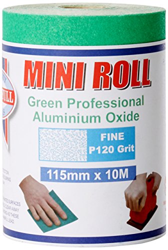 Faithfull Aluminium Oxide Paper Roll 115mm X 10m 120g - Green