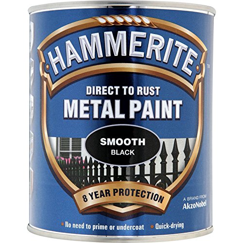 Hammerite Direct To Rust Smooth Finish Metal Paint Black 250ml