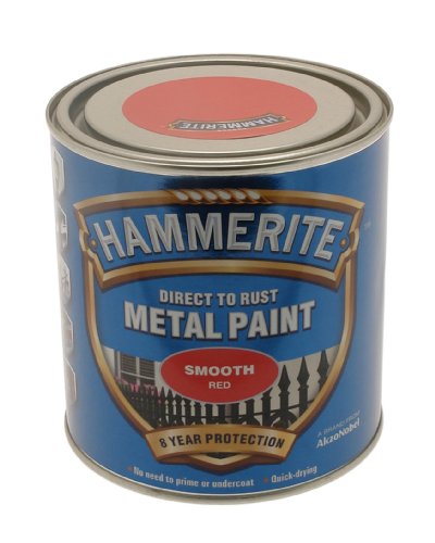 Hammerite Direct To Rust Smooth Finish Metal Paint Red 250ml