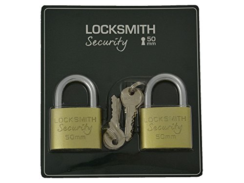 Locksmith Security Twin Pack Padlocks (50mm) Pack Of 2