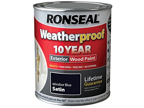 Ronseal Rslwppwbs750 750 Ml Exterior Wood Paint Windsor - Blue/satin