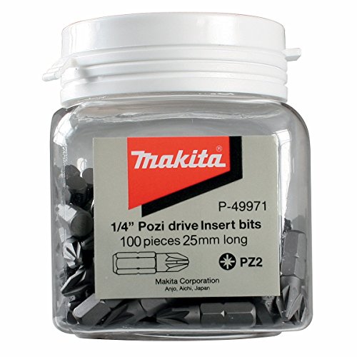 Makita P-49971 25 Mm Hexagonal Insert Bits (tub Of 100)