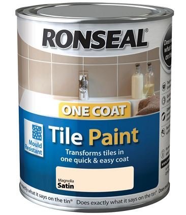 Ronseal One Coat Tile Paint - Magnolia 750ml