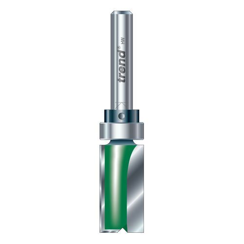 Trend Craft Pro 1/4in Shank Bearing Guided Flush Trimming Cutter - 12.7mm Diameter
