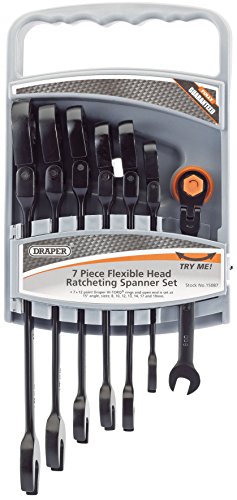 Draper Combination Spanner Set with Flexible Heads (7 Piece)
