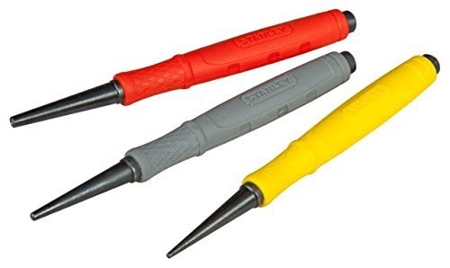 Stanley Tools DynaGrip Nail Punch - Set of 3 - 0.8mm, 1.6mm & 2.4mm