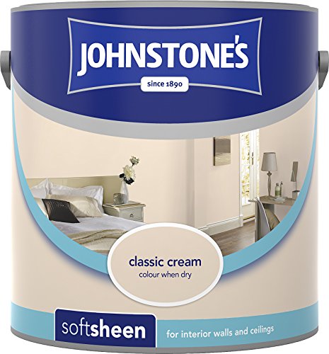 Johnstone's 304138 2.5 Litre Soft Sheen Emulsion Paint - Classic Cream