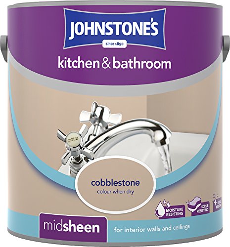 Johnstone's 303955 2.5 Litre Kitchen And Bathroom Emulsion Paint - Cobblestone