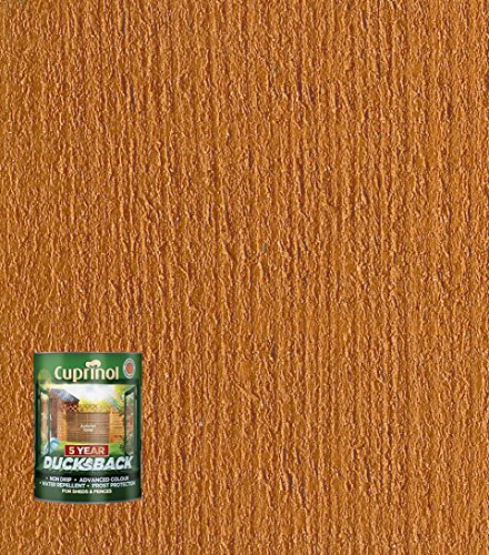 Cuprinol Ducksback 5 Year Waterproof For Sheds & Fences Autumn Gold 5 Litre
