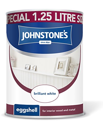 Johnstone's 303907 1.25 Litre Eggshell Paint - Brilliant White
