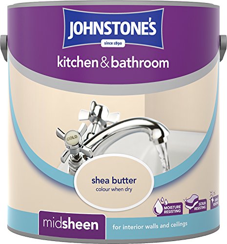 Johnstone's 303964 2.5 Litre Kitchen And Bathroom Emulsion Paint - Shea Butter