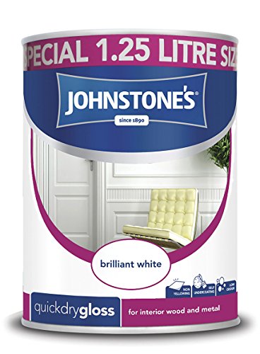Johnstone's 307549 1.25 Litre Quick Drying Gloss Paint - Brilliant White