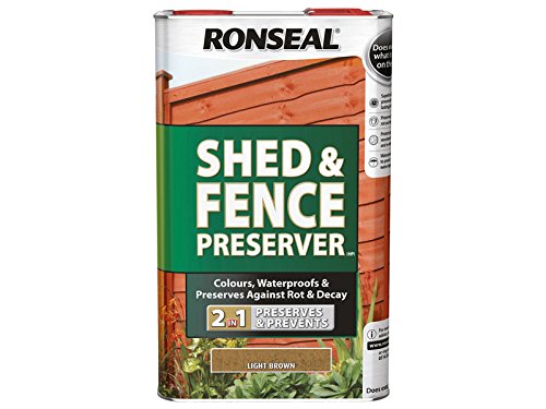 Ronseal Shed & Fence Preserver Dark Brown 5 Litre