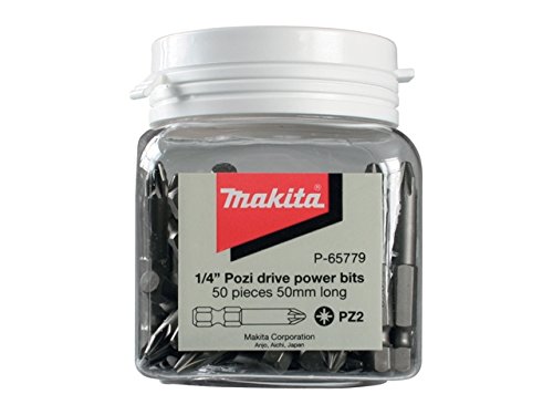 Makita P-65779 50 Mm Pz2 Bits In Candy Tub - Multi-colour