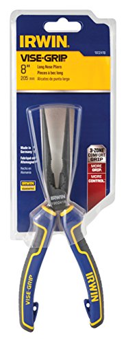 Irwin Visegrip 1950507 8-inch Long Nose Pliers - Blue/yellow