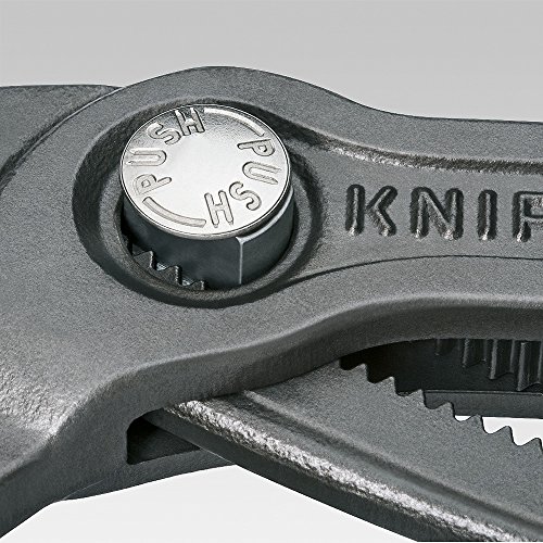 Knipex 87 01 250 Sb Cobra Hightech Water Pump Pliers Grey Atramentized With Non-slip Plastic Coating 250 Mm (blister Packed)