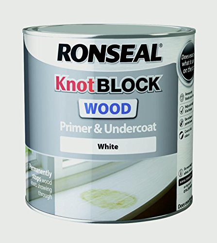 Ronseal Knot Block Wood Primer And Undercoat Paint - White - 250ml