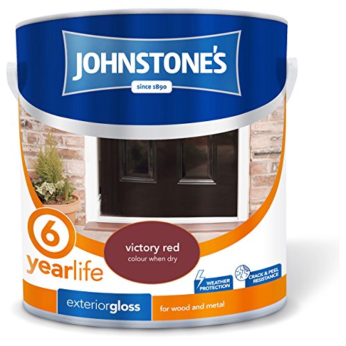 Johnstone's 303947 2.5 Litre Exterior Gloss Paint - Victory Red
