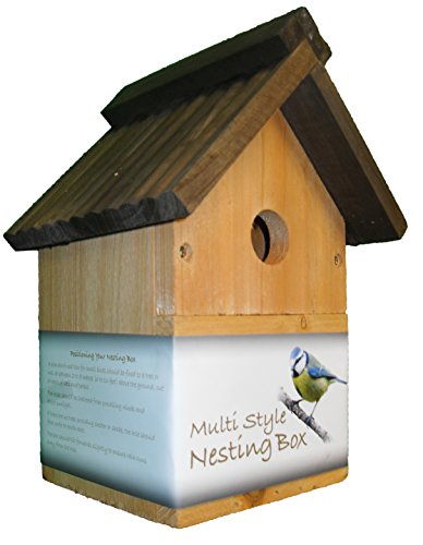Green Jem Traditional Wooden Nesting Box, Brown, 18.5x16.5x26 Cm