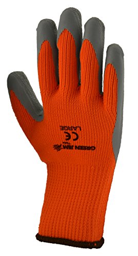 Green Jem High Vis Winter Work Gloves, Orange, Large