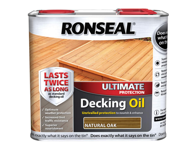 Ronseal Ultimate Protection Decking Oil - Natural Oak - 2.5l