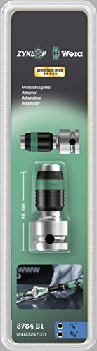 Wera Zyklop Bit Adaptor 3/8in Square Drive To 1/4in Hex Bits