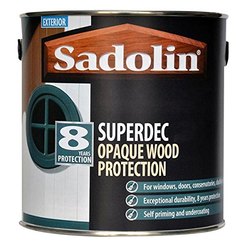 Sadolin Superdec Opaque Wood Protection Super White Gloss 1 Litre