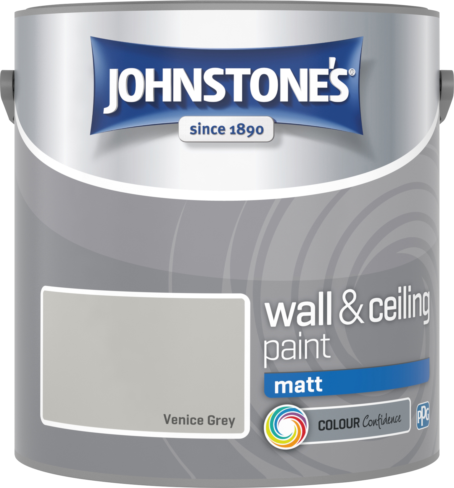 Johnstone's 2.5 Litre Matt Emulsion Paint - Venice Grey