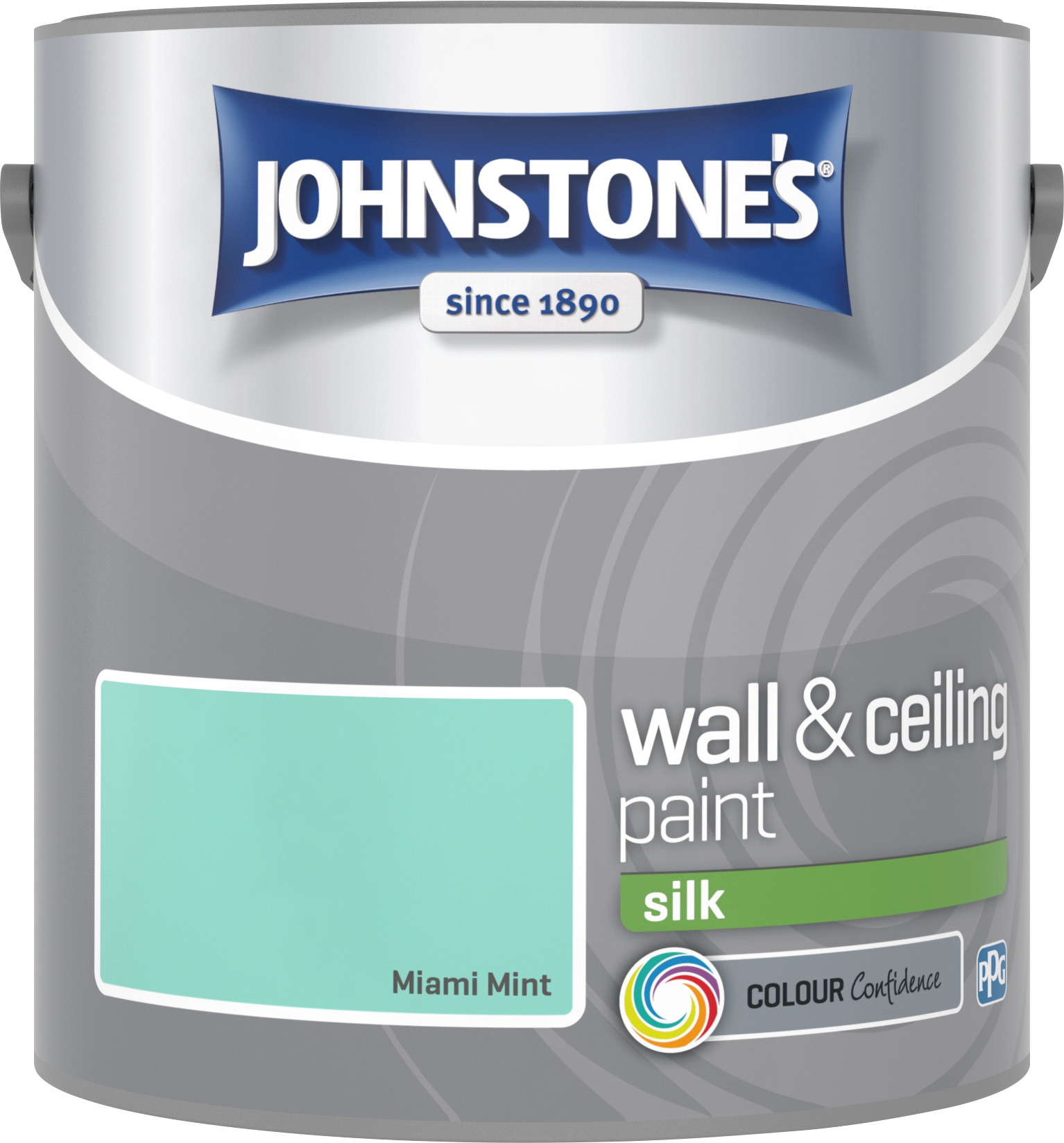 Johnstone's 2.5 Litre Silk Emulsion Paint - Miami Mint