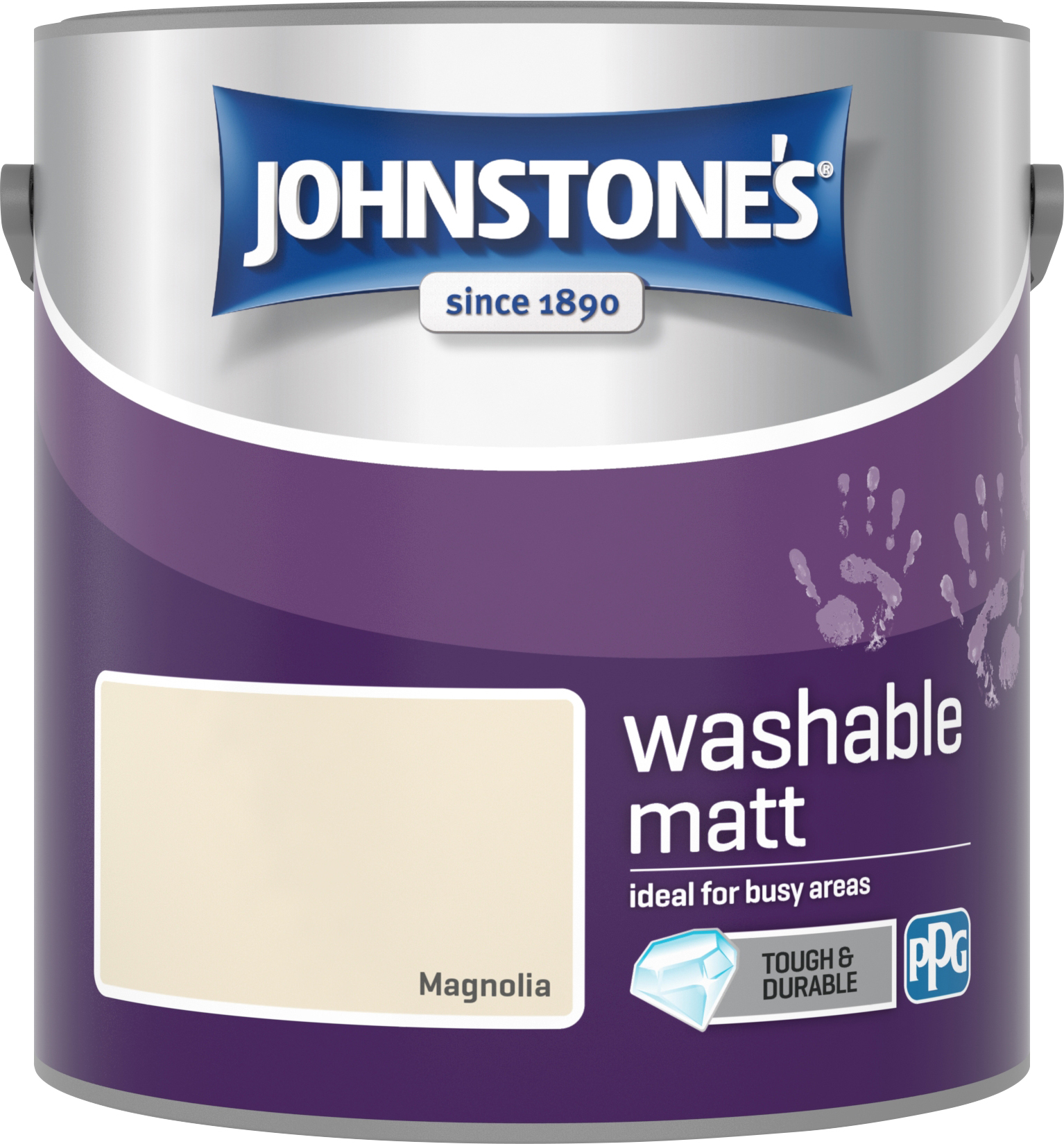 Johnstone's 2.5 Litre Washable Matt Emulsion Paint - Magnolia
