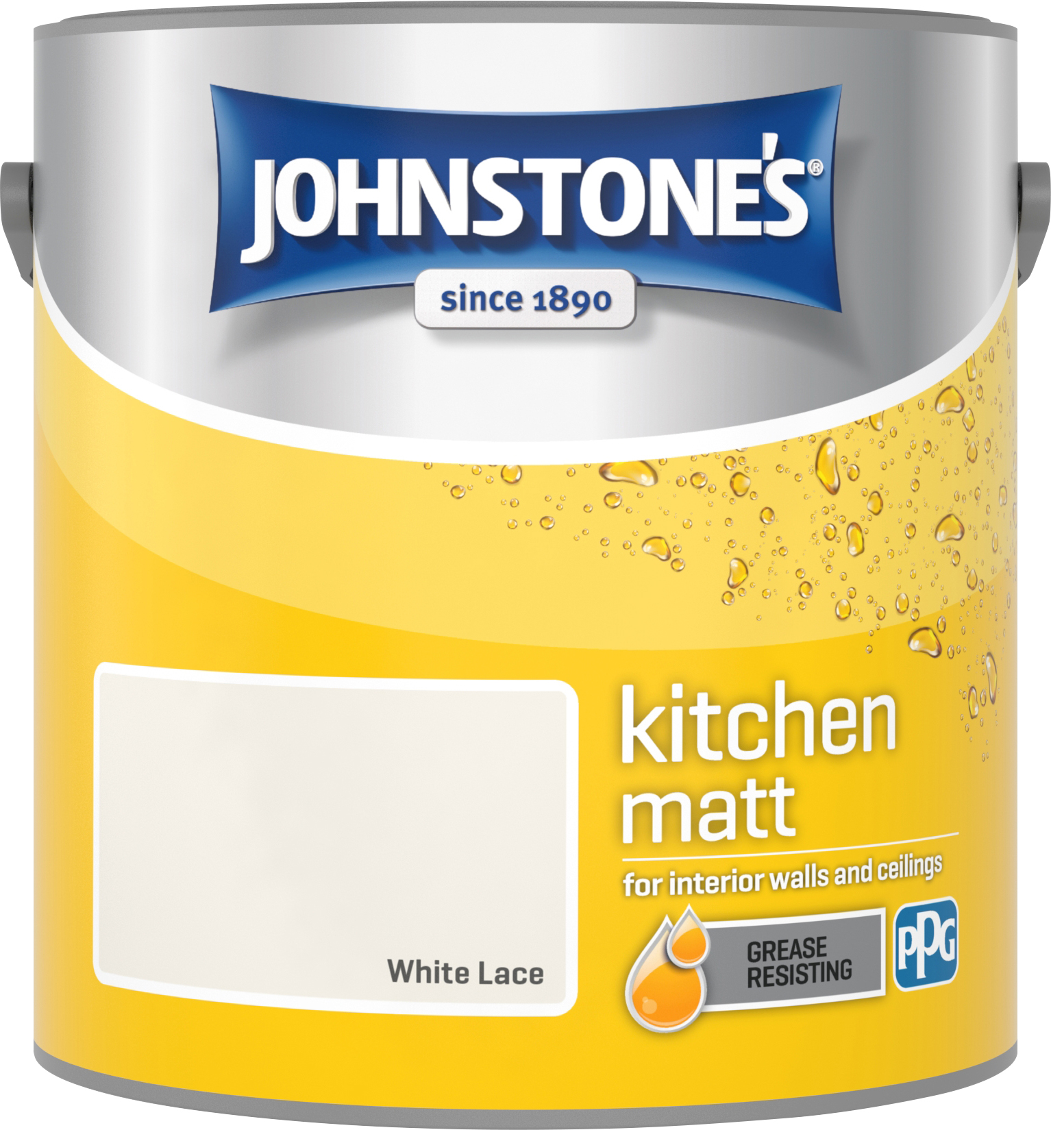 Johnstone's 2.5 Litre Kitchen Paint - White Lace