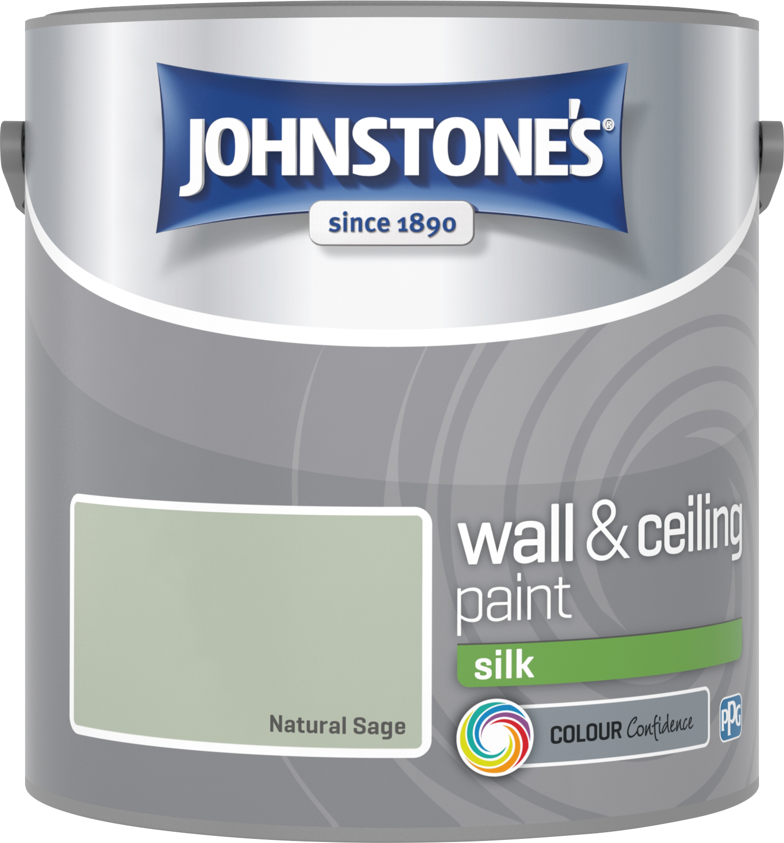Johnstone's 2.5 Litre Silk Emulsion Paint - Natural Sage