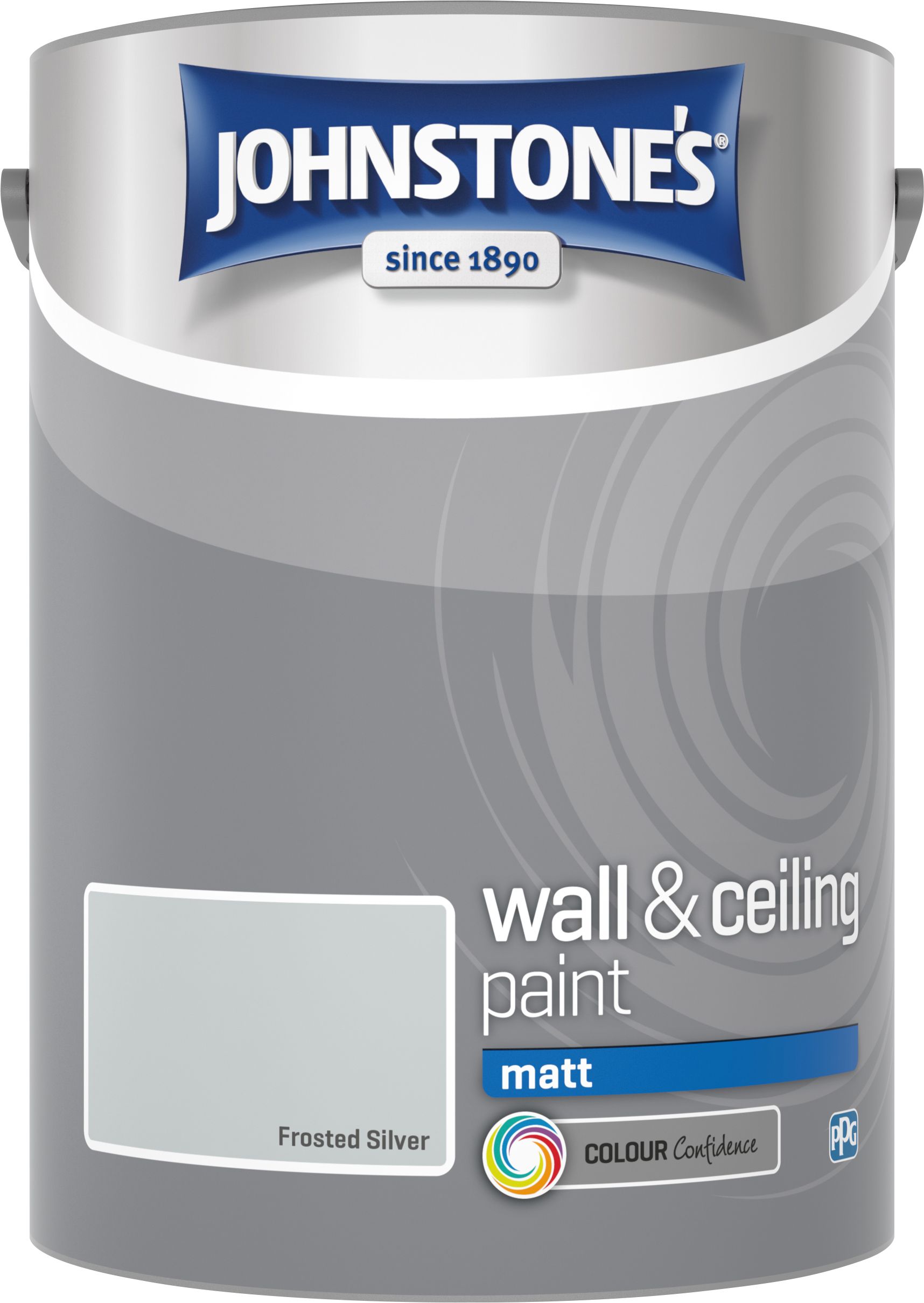 Johnstone's 5 Litre Matt Emulsion Paint - Frosted Silver
