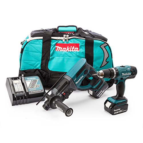 Makita Dlx2025m 18 V Li-ion Lxt Combo Kit Complete With 2 X 4.0 Ah Li-ion Batteries And Charger In A Heavy Duty Carry Bag - (2 Pieces)