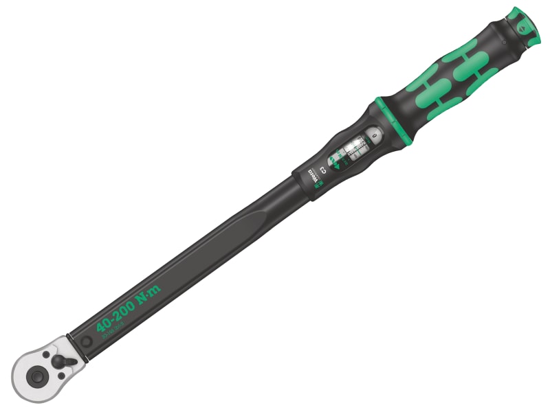 Wera Click-Torque C 3 Adjustable Torque Wrench 1/2in Square Drive 40-200Nm