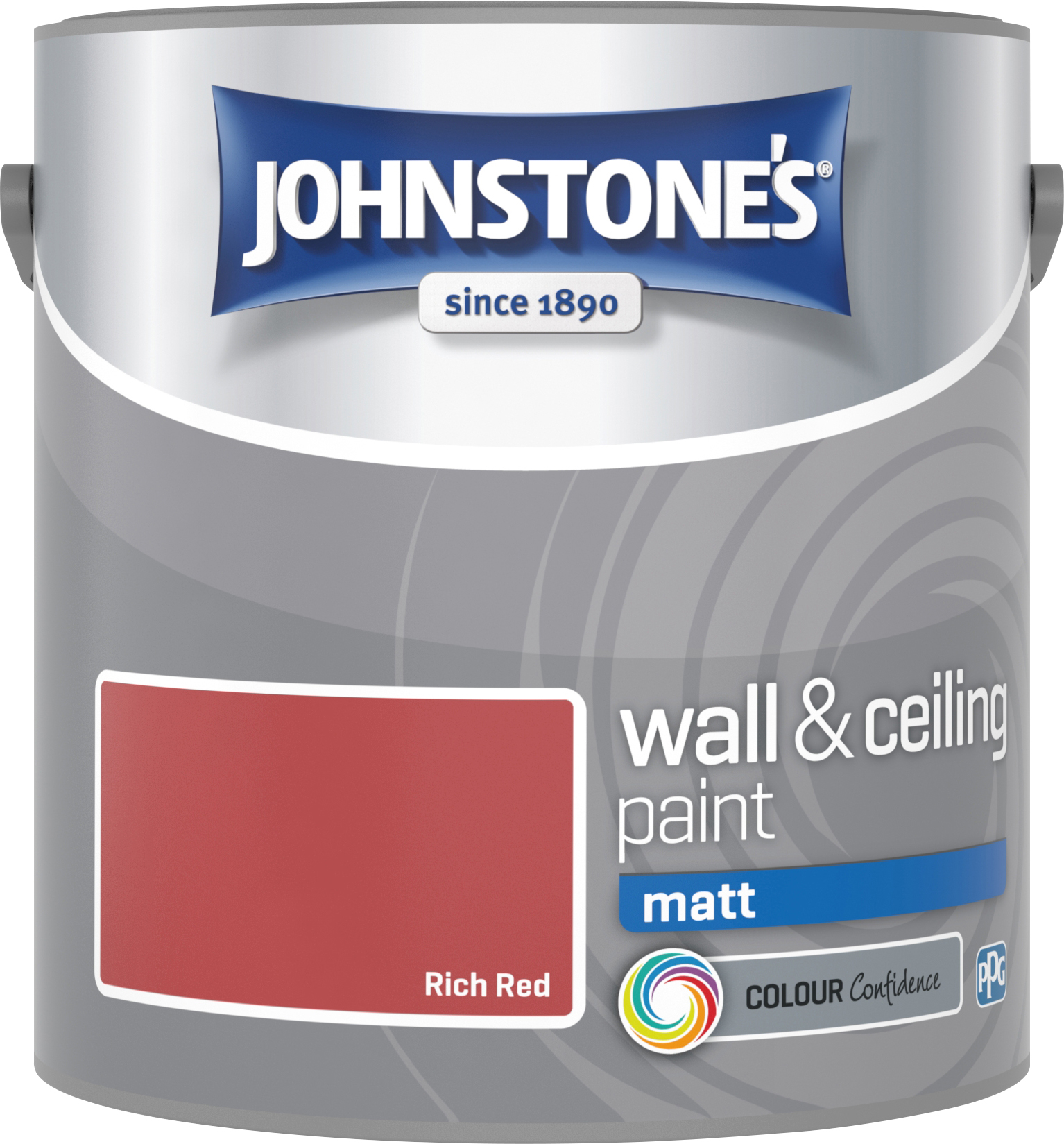 Johnstone's 304030 2.5 Litre Matt Emulsion Paint - Rich Red