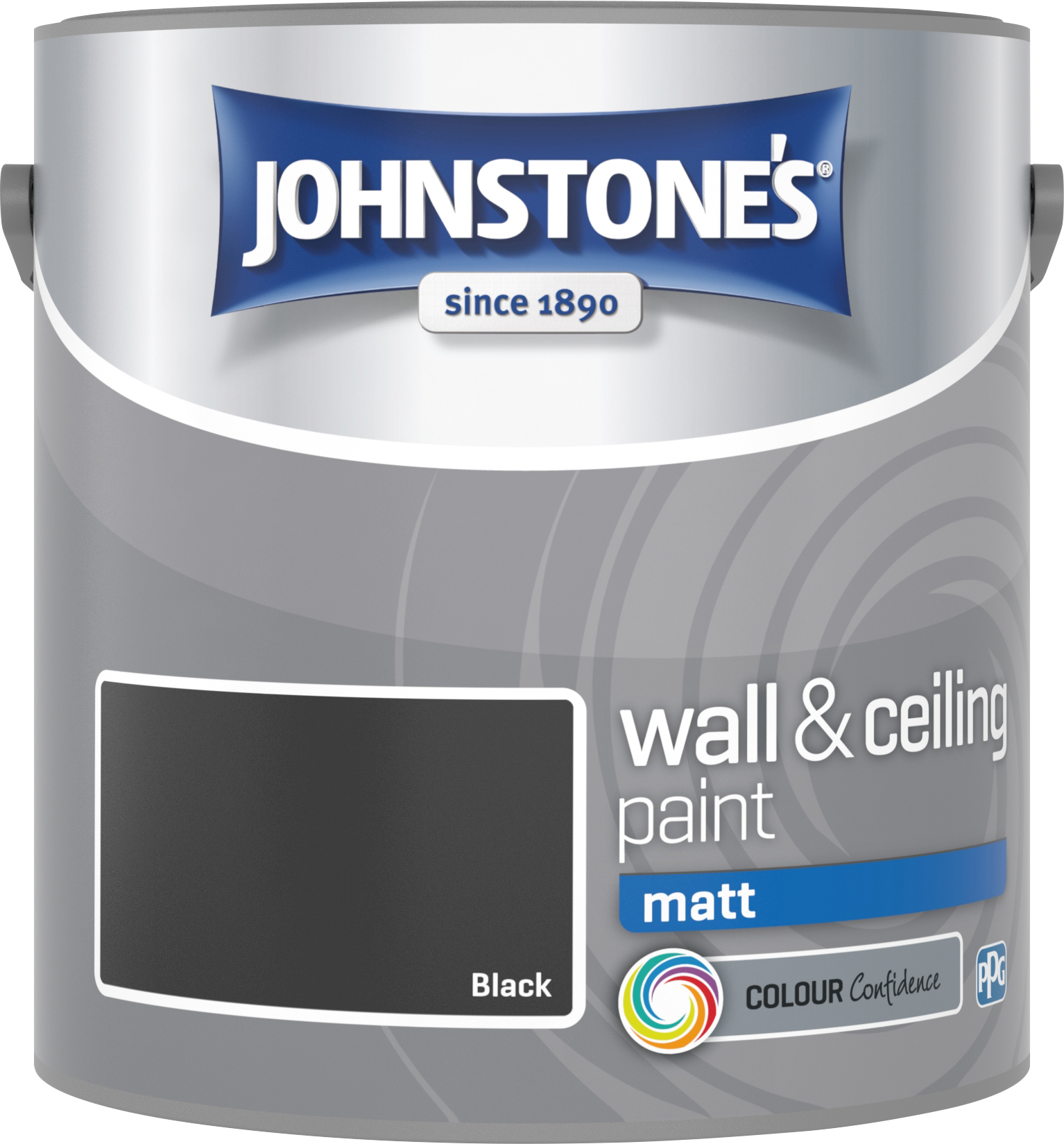 Johnstone's 304044 2.5 Litre Matt Emulsion Paint - Black