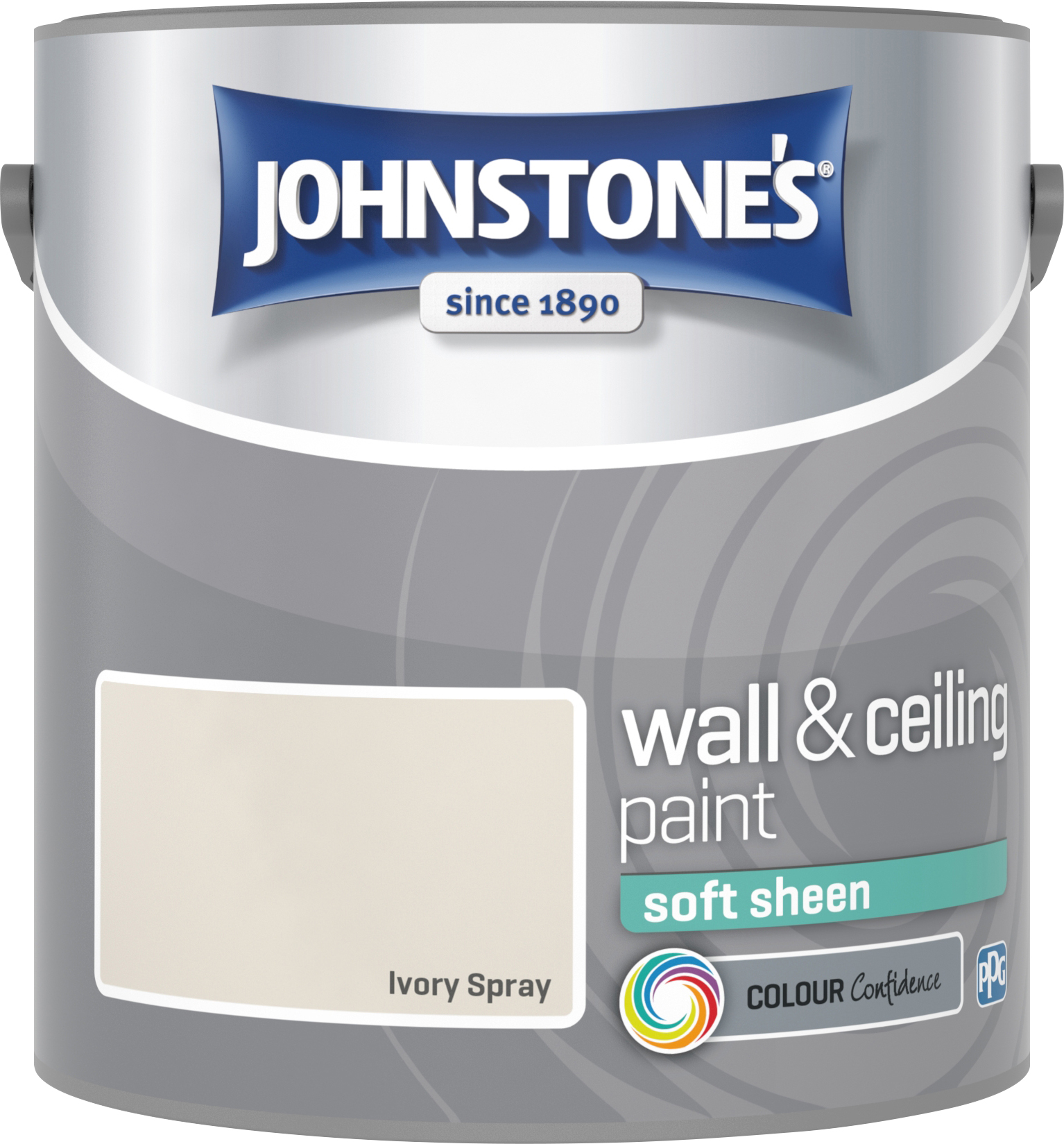 Johnstone's 304146 2.5 Litre Soft Sheen Emulsion Paint - Ivory Spray