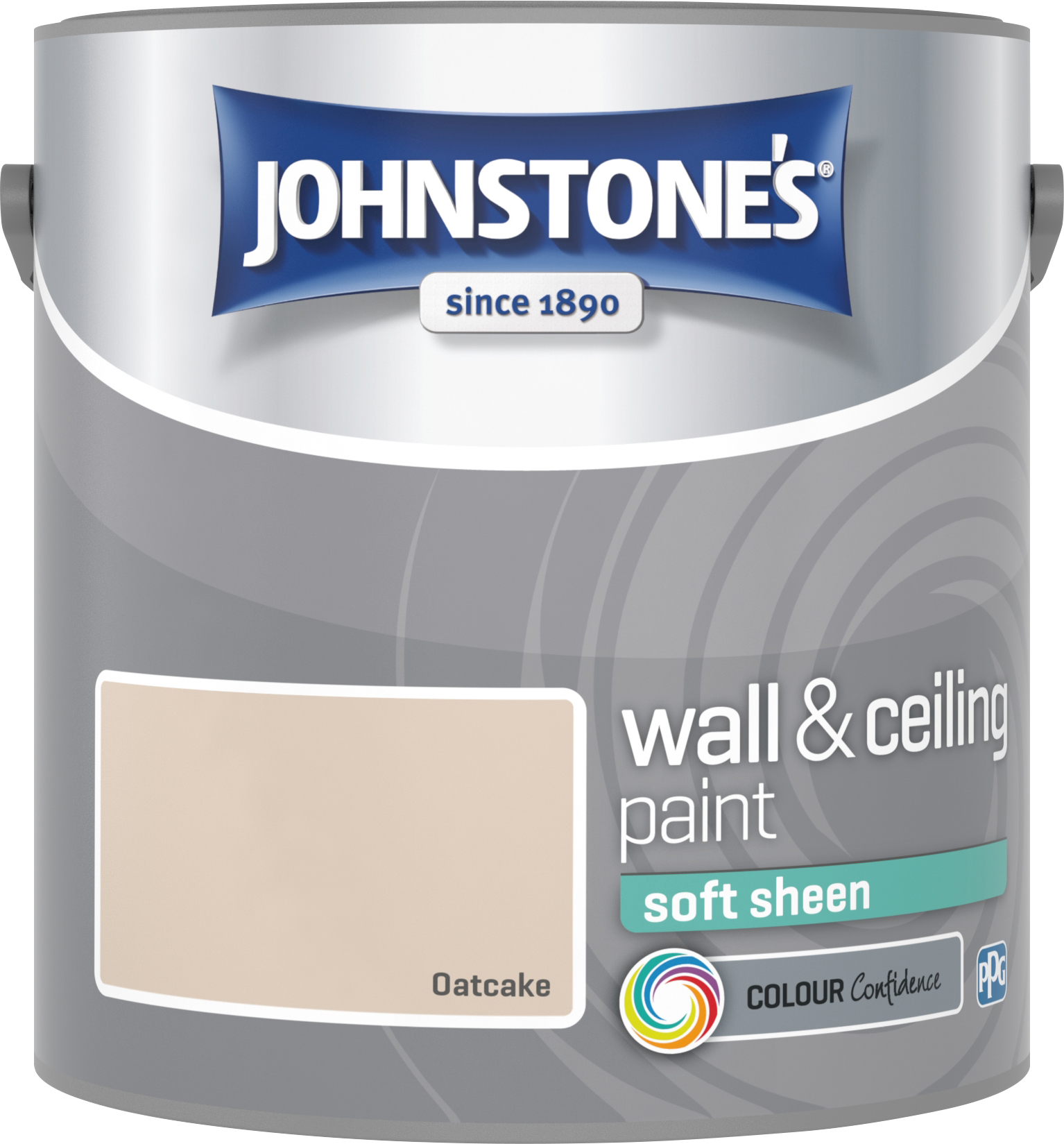 Johnstone's 304151 2.5 Litre Soft Sheen Emulsion Paint - Oatcake